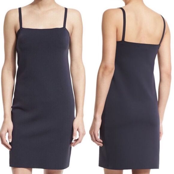 Helmut Lang Dresses & Skirts - Helmut Lang Navy Technical Neoprene Scuba Sleeveless Shift Dress SIZE SMALL